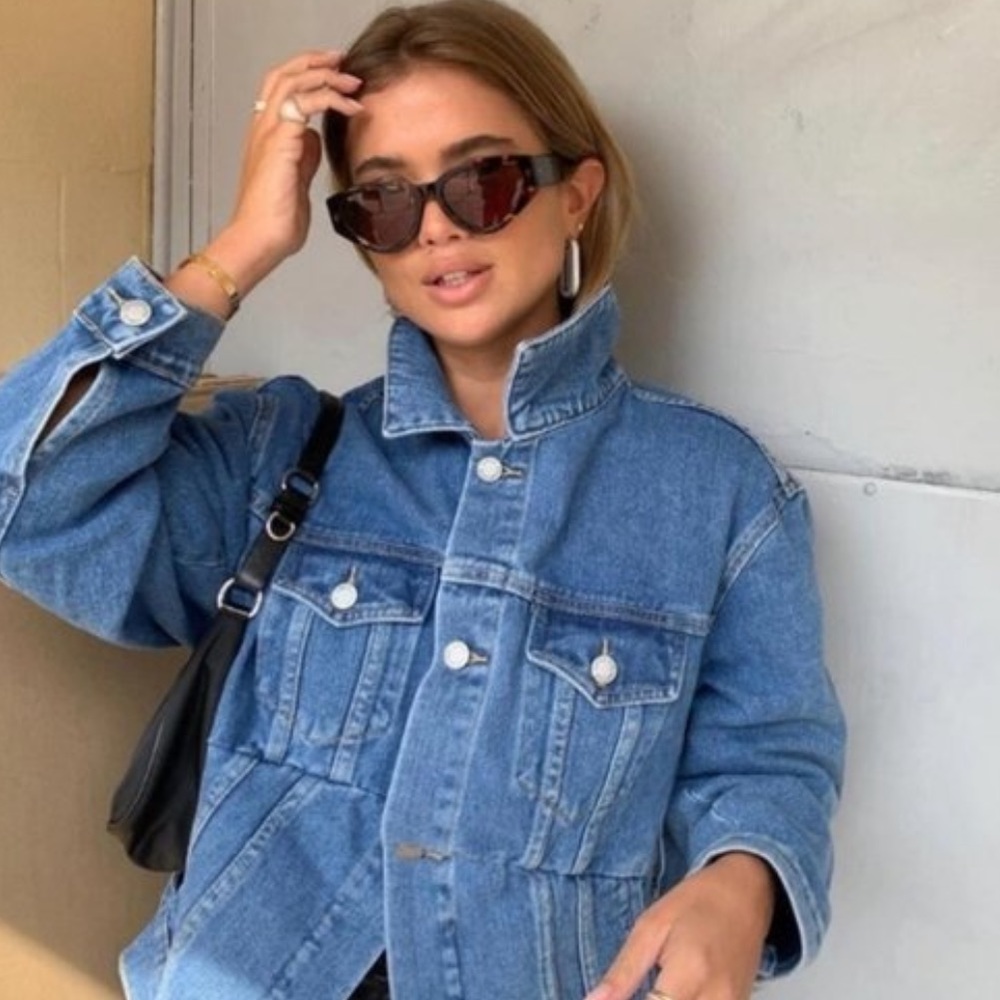C/MEO Collective jean jacket size M worn by Matilda djerf no belt